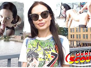 Schlanke deutsche Milf wird auf der straße abgeschleppt